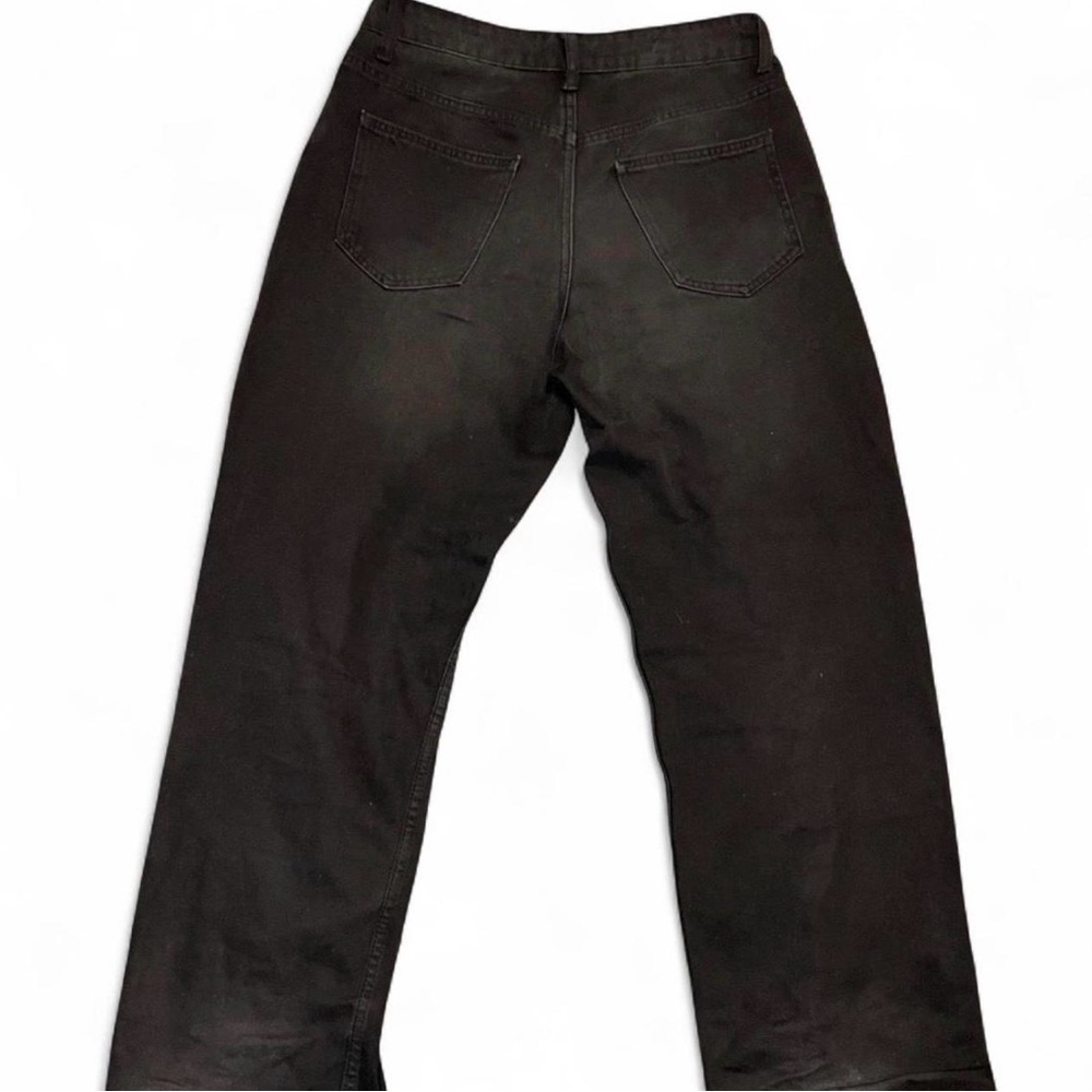 BoohooMAN Baggy Straight Leg Washed Black Jeans - Picture 2 of 5